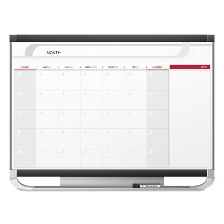 Quartet Boards, Magnetic Dry Erase Calendar, Fiberboard; Plastic Frame, White CP43P2